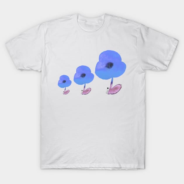 Marine poppies dance T-Shirt by EmilieGeant